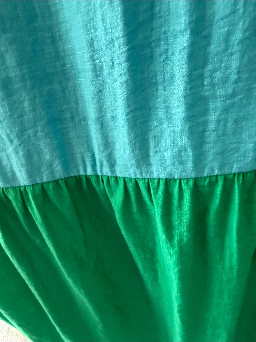 J Jill Sleeveless Colorblock Maxi Dress Pockets Teal Blue Green LP - Picture 5 of 11